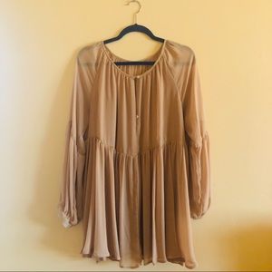 Goldish-tan empire blouse